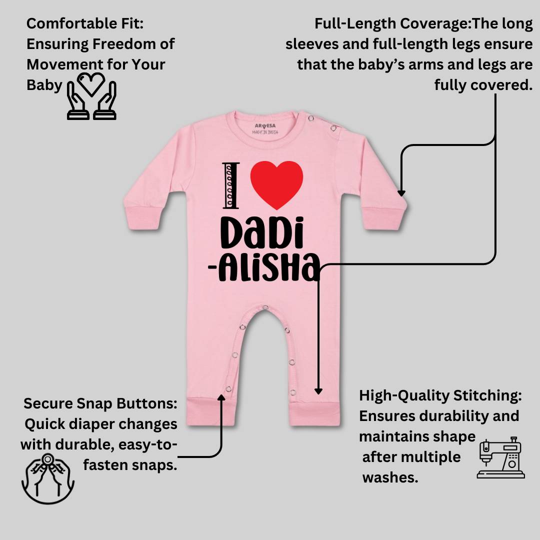 Arvesa I Love Dadi Baby Boy & Girl Dress