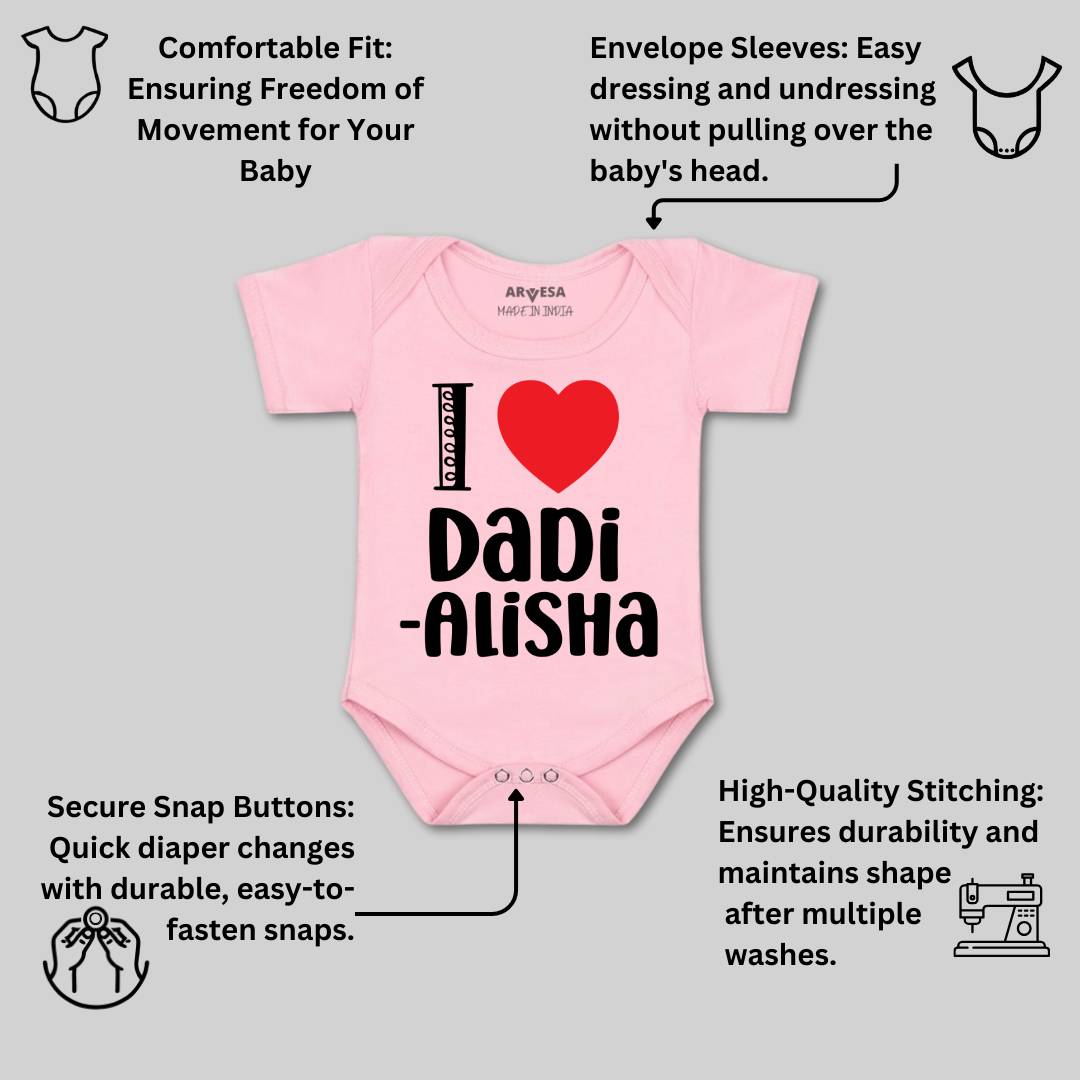 Arvesa I Love Dadi Baby Boy & Girl Dress