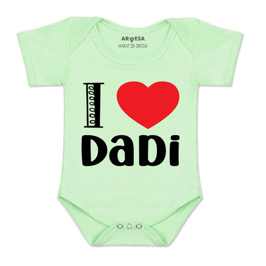 Arvesa I Love Dadi Design-1220 White 0-3 Months Jumpsuit for Baby Boy & Girl dress .