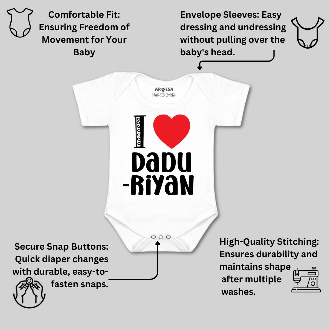 Arvesa I Love Dadu Baby Boy & Girl Dress