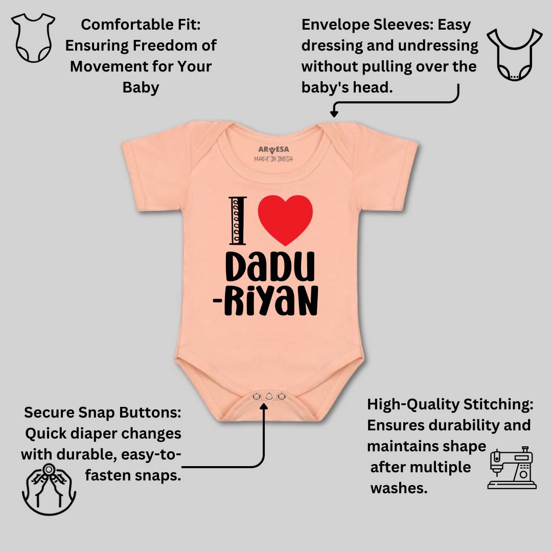 Arvesa I Love Dadu Baby Boy & Girl Dress