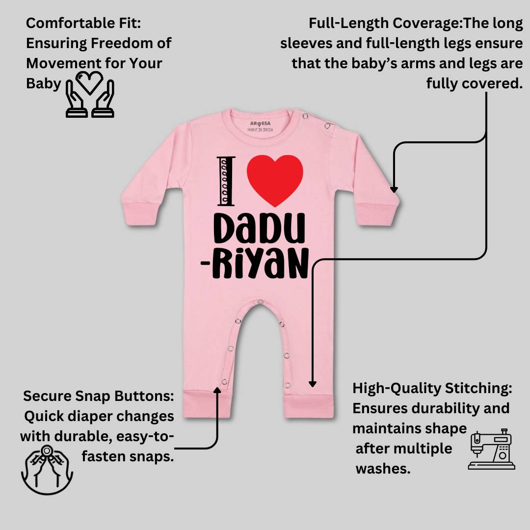 Arvesa I Love Dadu Baby Boy & Girl Dress