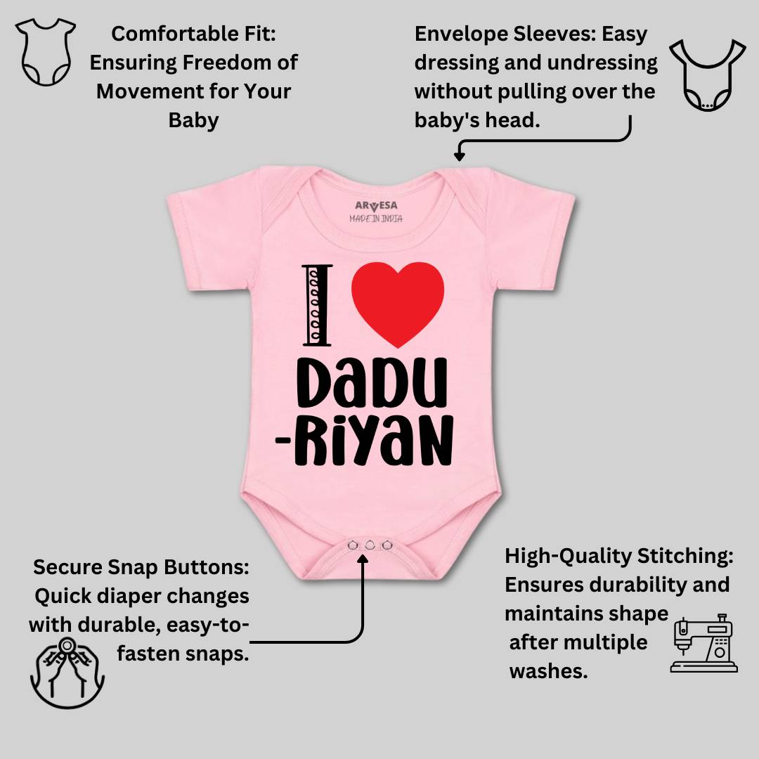 Arvesa I Love Dadu Baby Boy & Girl Dress