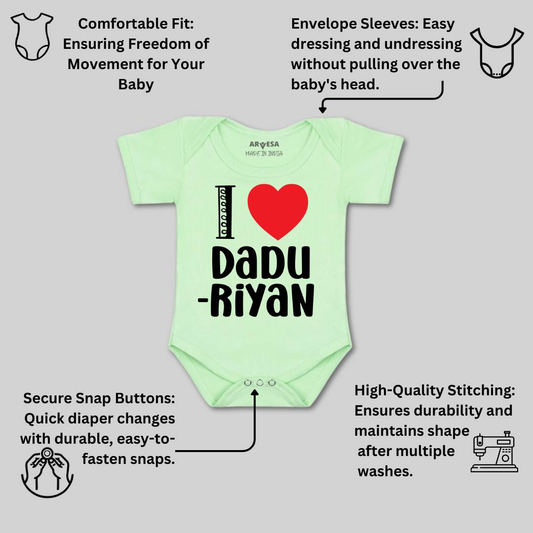 Arvesa I Love Dadu Baby Boy & Girl Dress