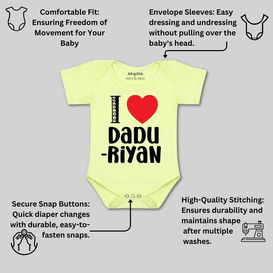 Arvesa I Love Dadu Baby Boy & Girl Dress
