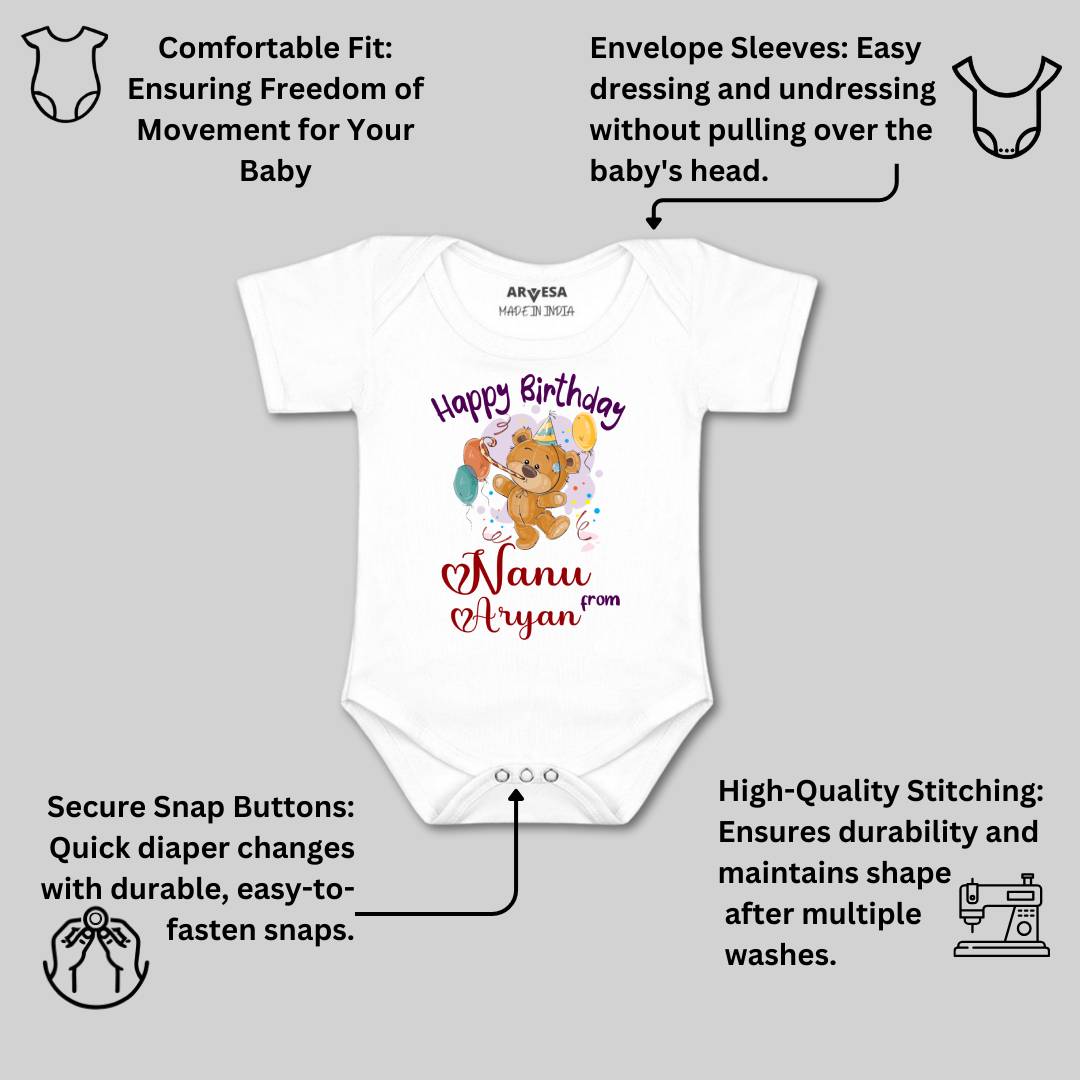 Arvesa Happy Birthday Nanu Baby Boy & Girl Dress
