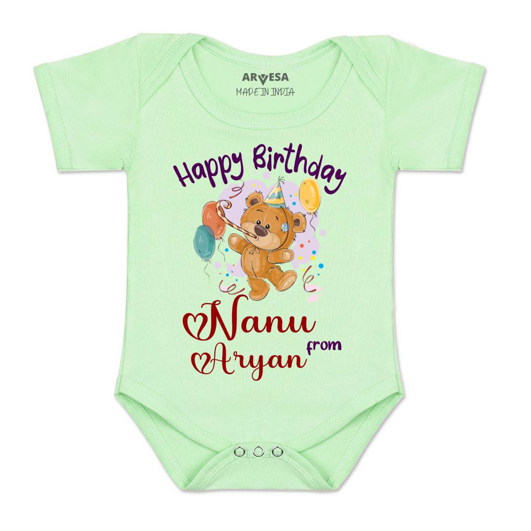 Arvesa Happy Birthday Nanu Baby Boy & Girl Dress