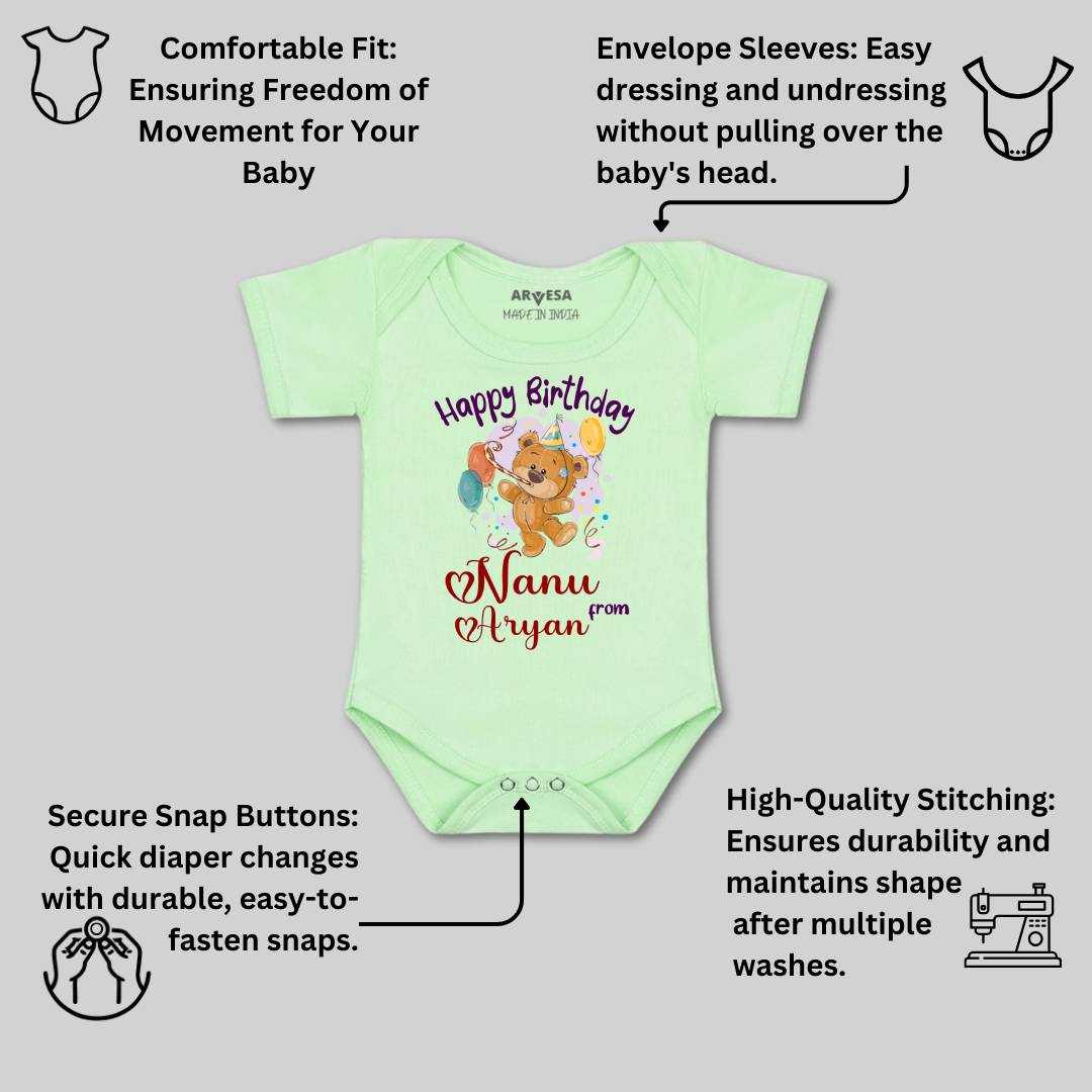 Arvesa Happy Birthday Nanu Baby Boy & Girl Dress