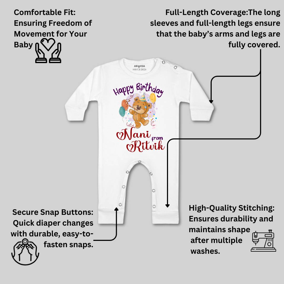 Arvesa Happy Birthday Nani Baby Boy & Girl Dress