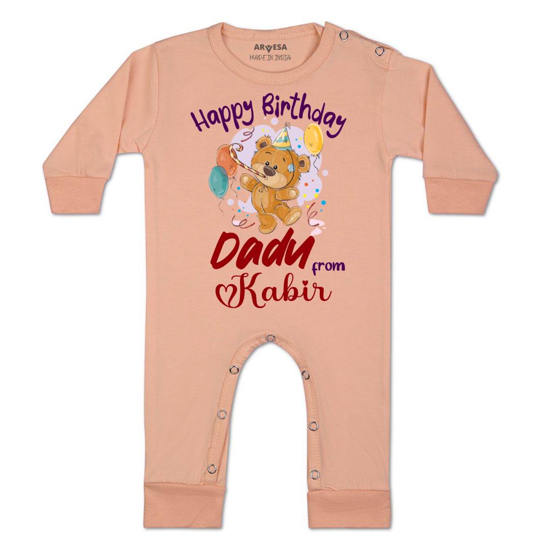 Arvesa Happy Birthday Dadu Baby Boy & Girl Dress