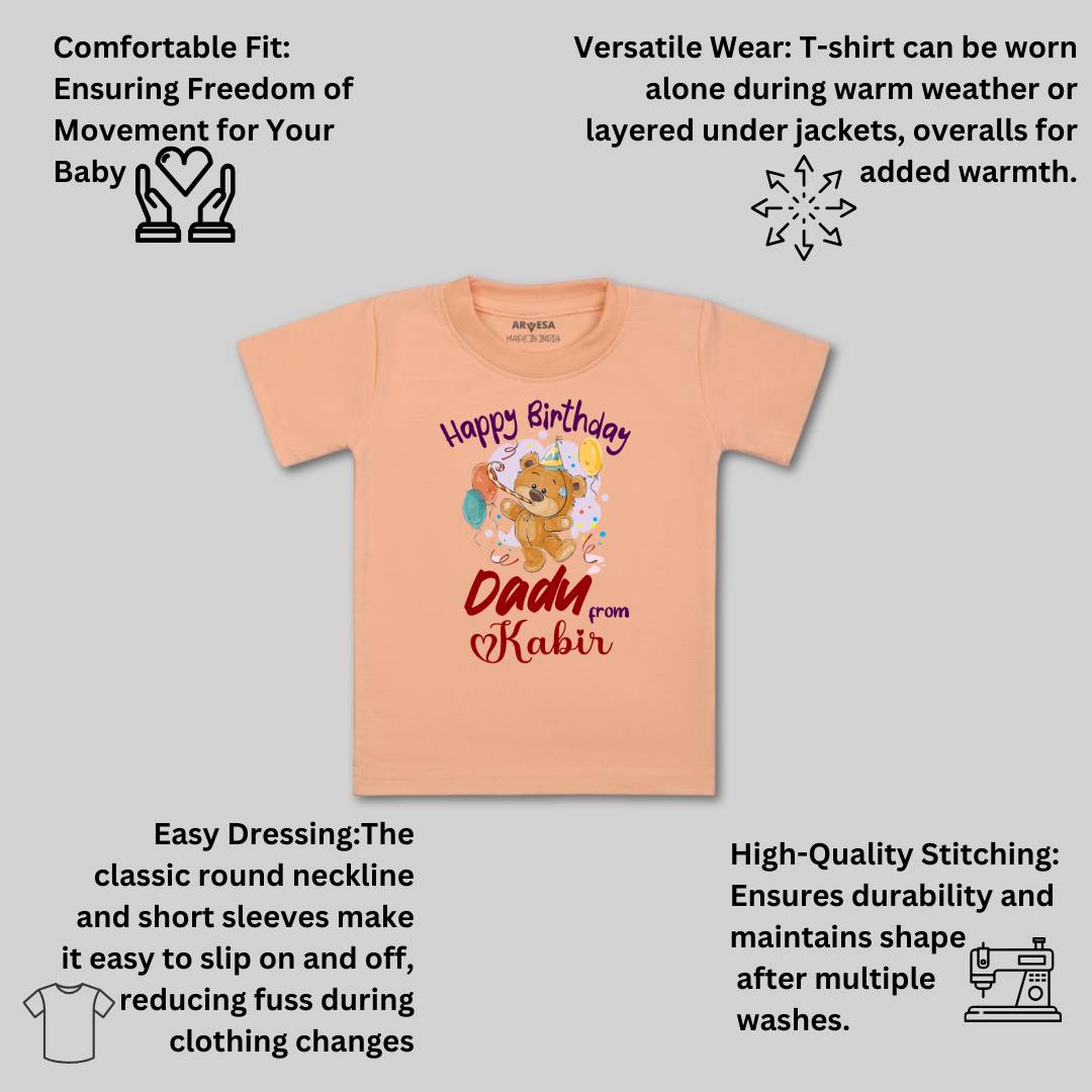 Arvesa Happy Birthday Dadu Baby Boy & Girl Dress