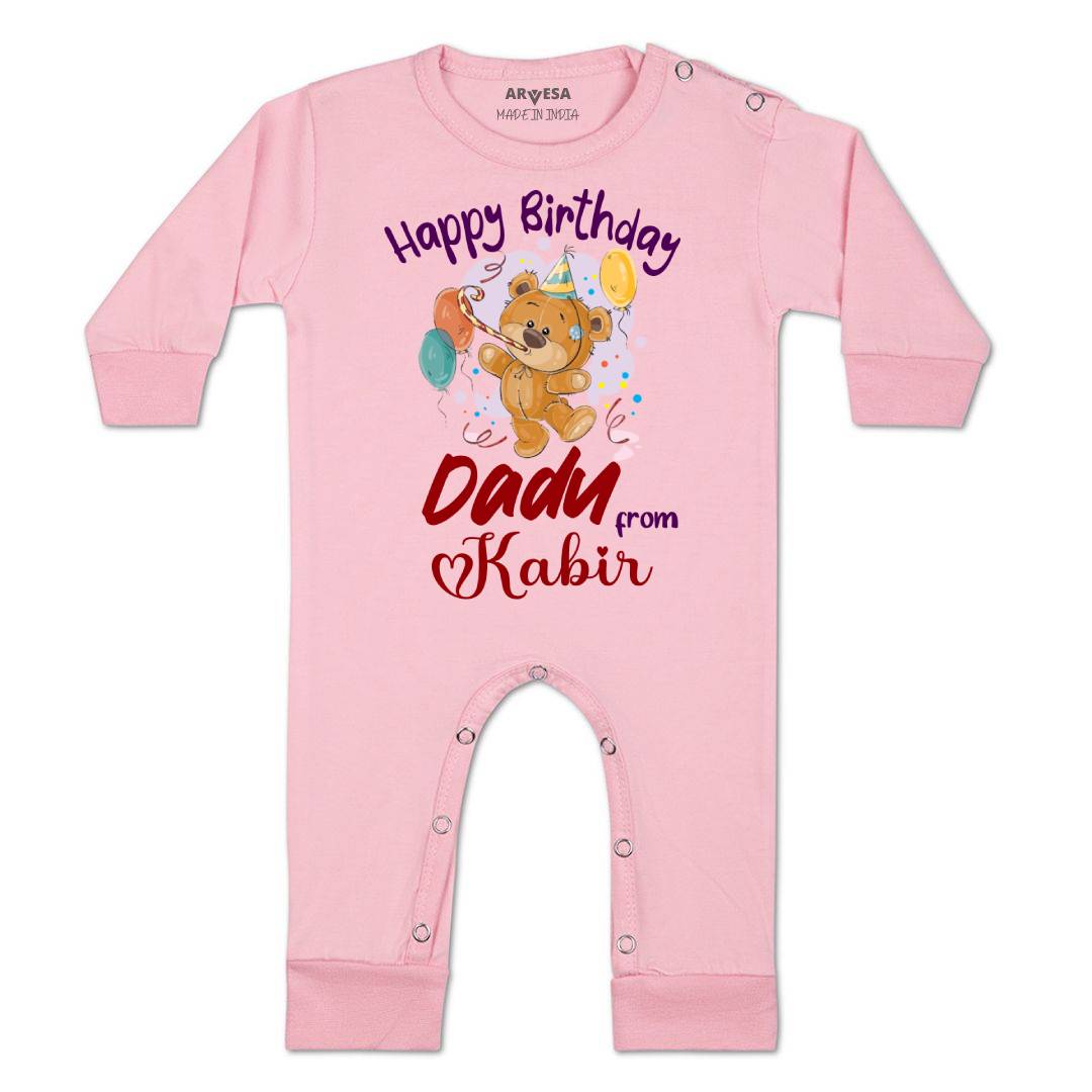 Arvesa Happy Birthday Dadu Baby Boy & Girl Dress