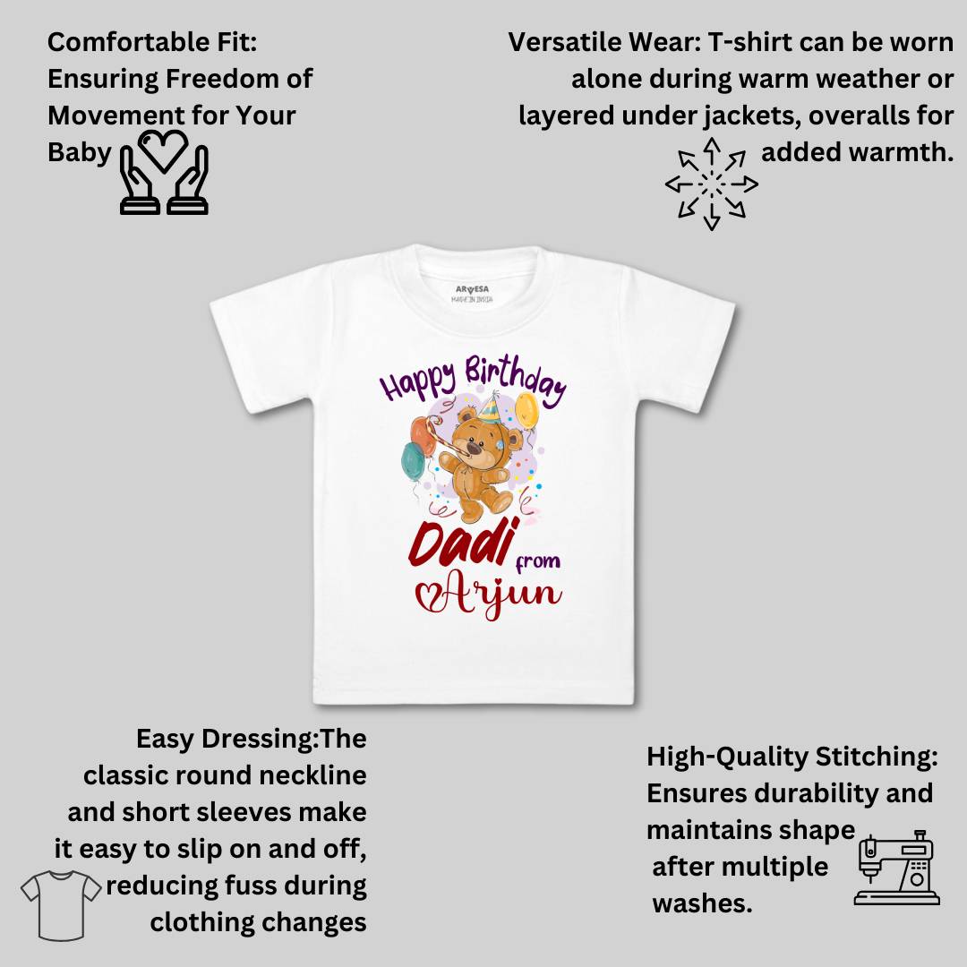 Arvesa Happy Birthday Dadi Baby Boy & Girl Dress
