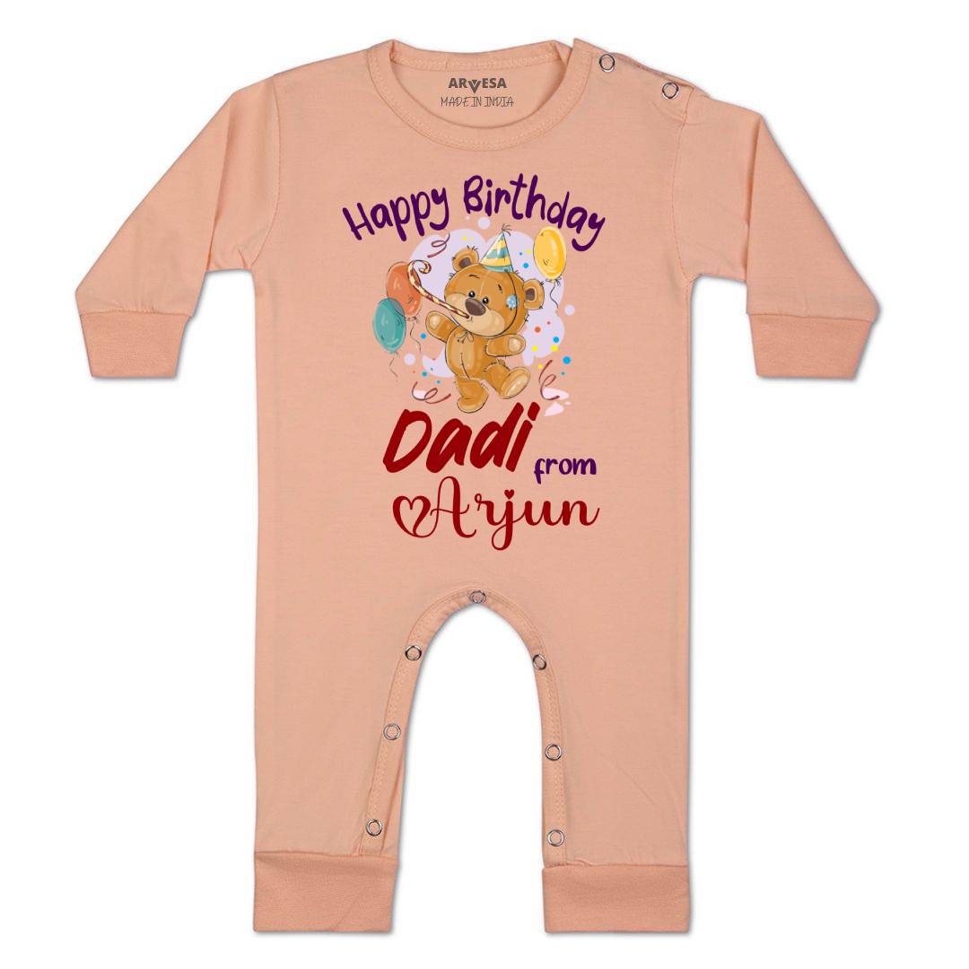 Arvesa Happy Birthday Dadi Baby Boy & Girl Dress