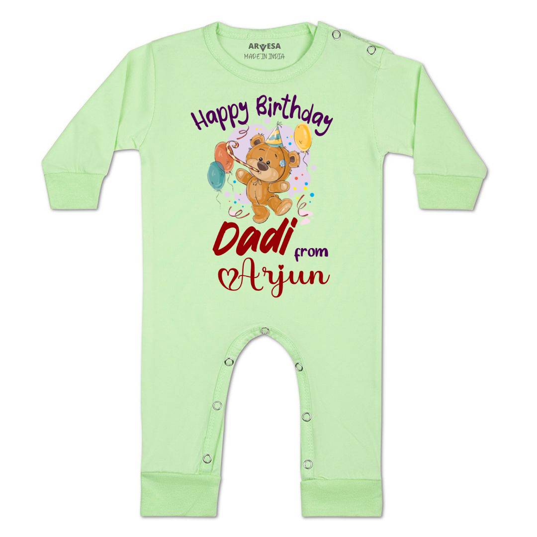 Arvesa Happy Birthday Dadi Baby Boy & Girl Dress