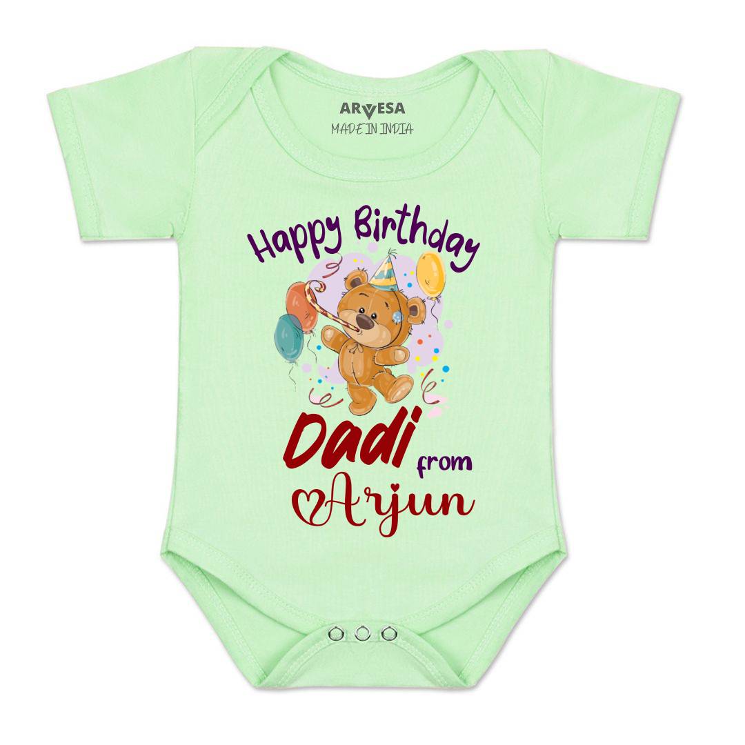 Arvesa Happy Birthday Dadi Baby Boy & Girl Dress