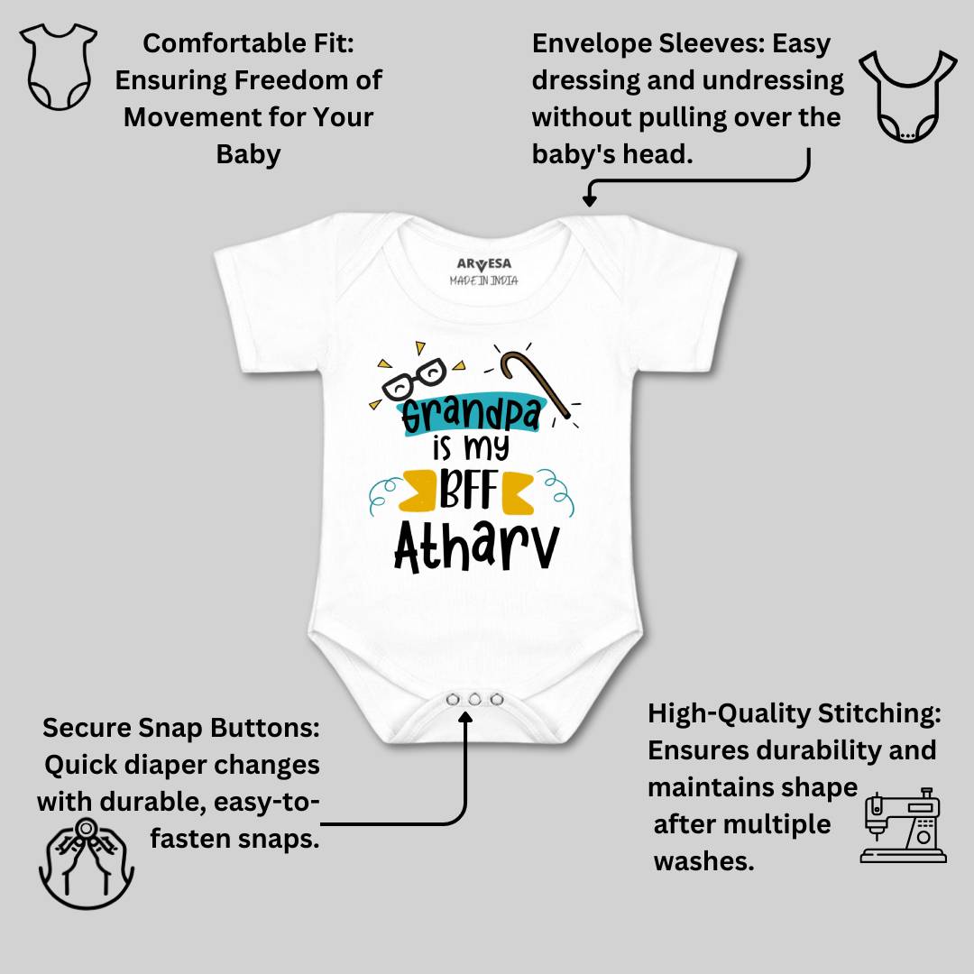 Arvesa Grandpa Is My BFF Baby Boy & Girl Dress