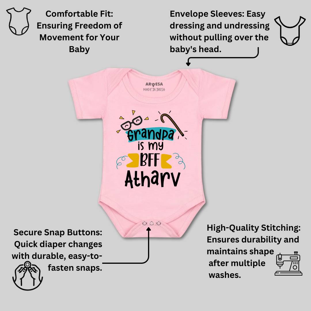 Arvesa Grandpa Is My BFF Baby Boy & Girl Dress