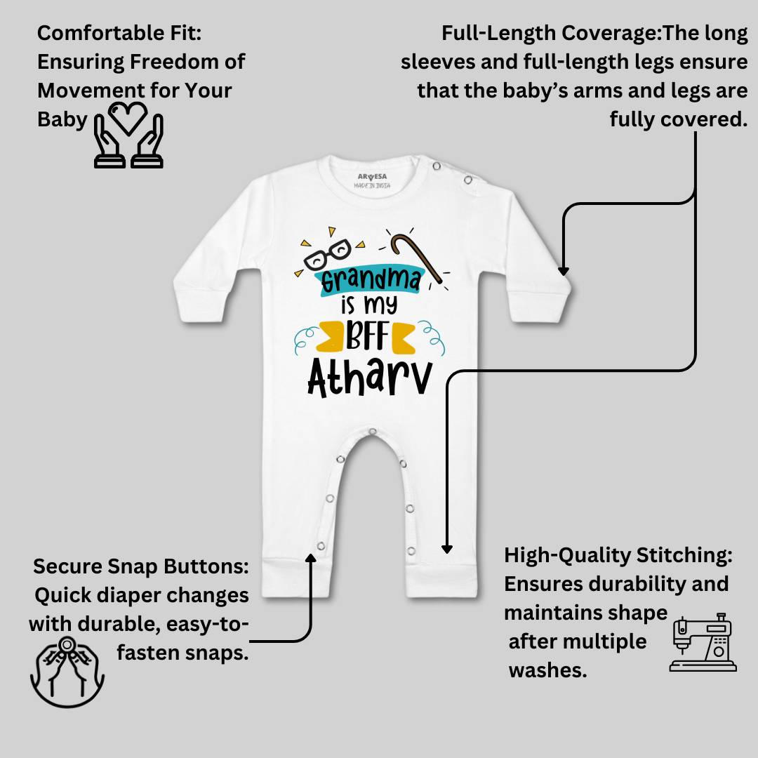 Arvesa Grandma Is My BFF Baby Boy & Girl Dress