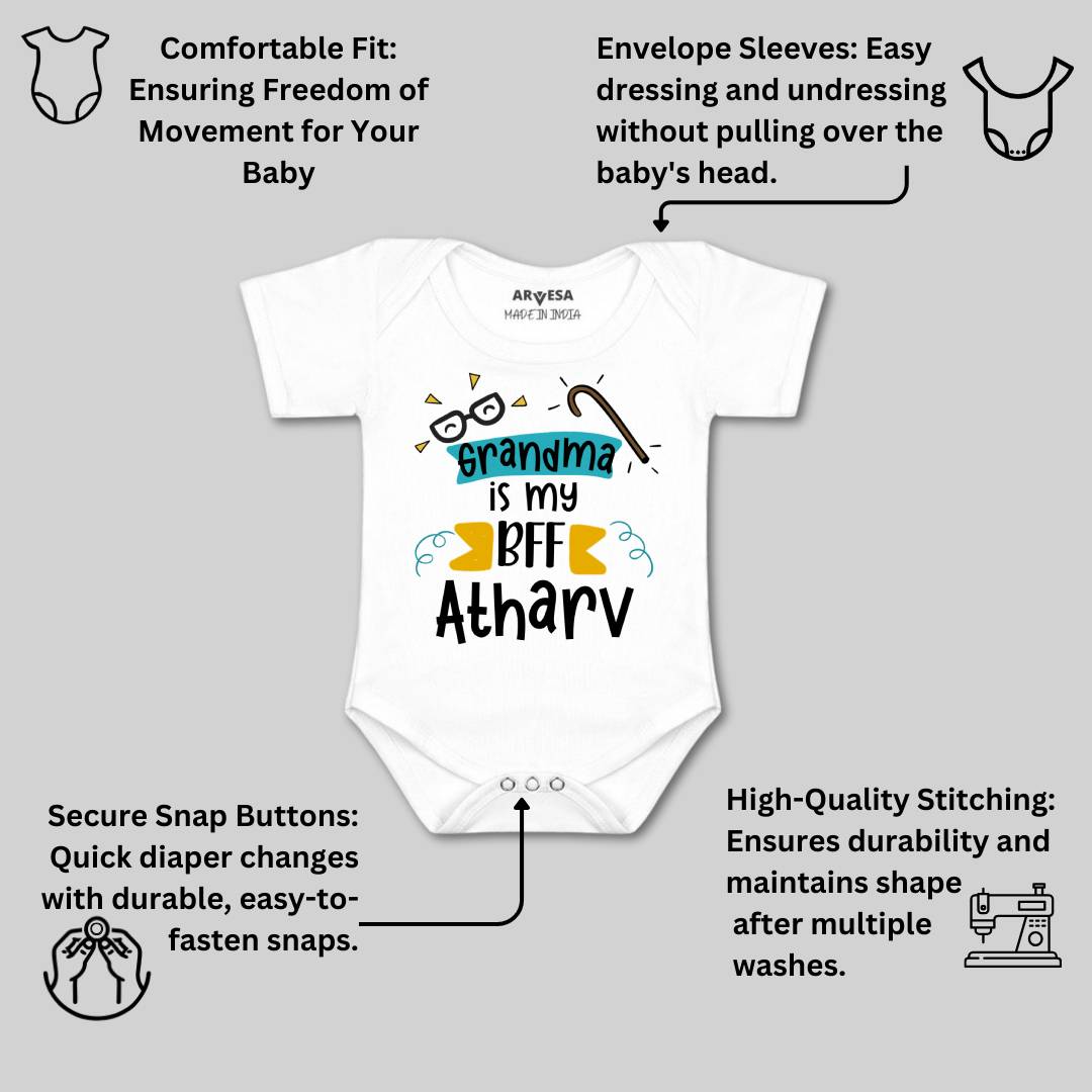 Arvesa Grandma Is My BFF Baby Boy & Girl Dress