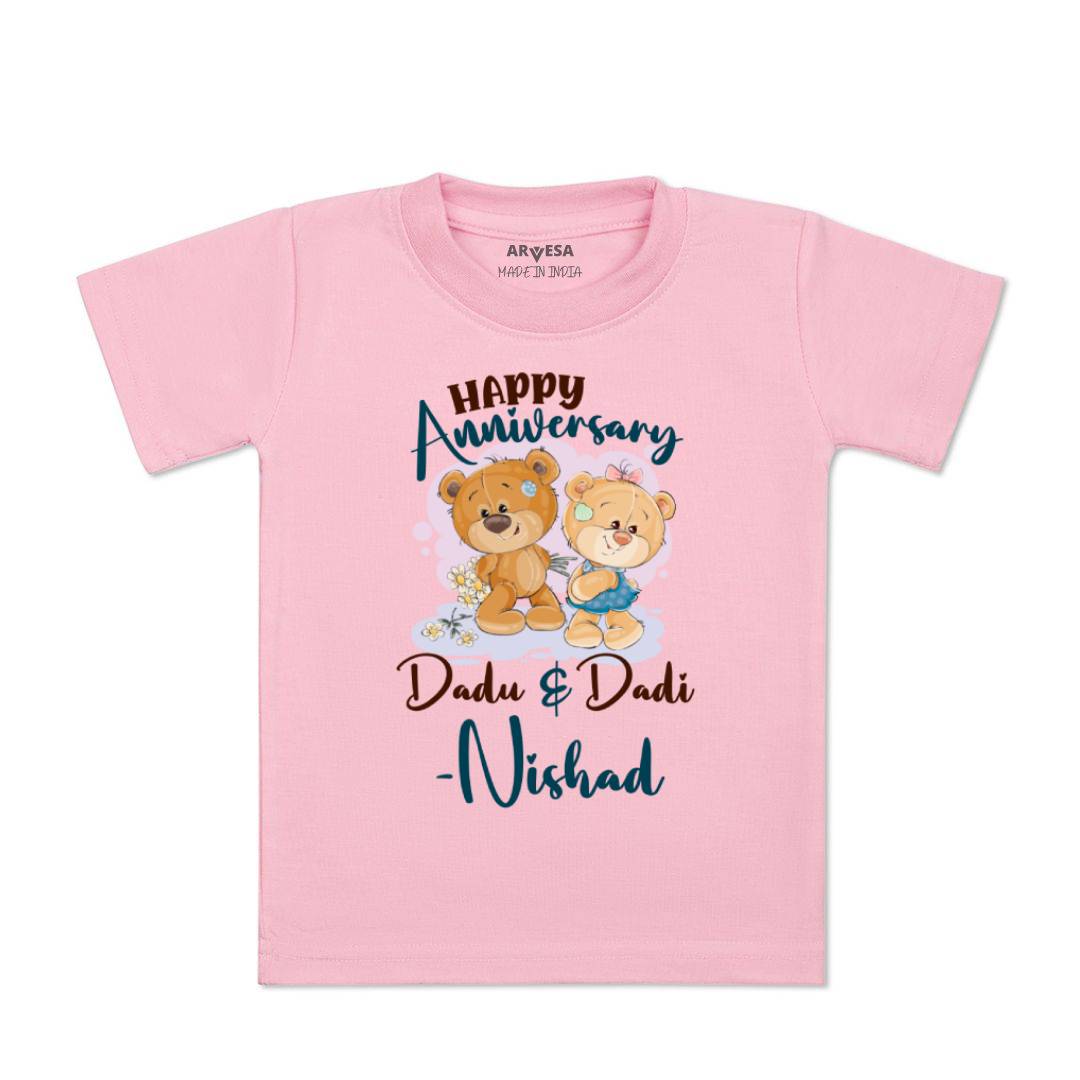 Arvesa Happy Anniversay Dadu & Dadi Baby Boy & Girl Dress