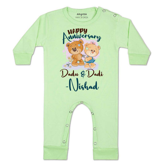 Arvesa Happy Anniversay Dadu & Dadi Baby Boy & Girl Dress