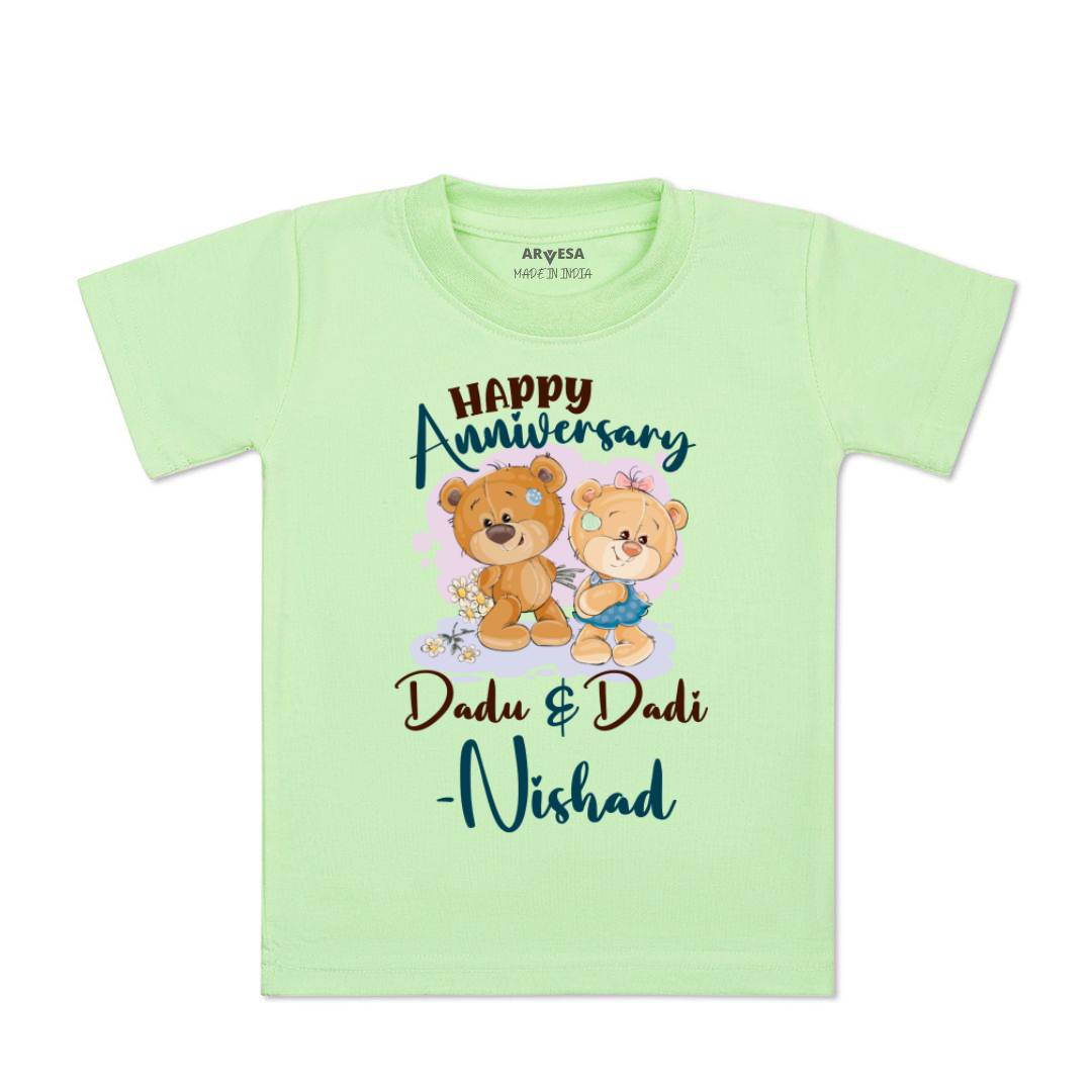 Arvesa Happy Anniversay Dadu & Dadi Baby Boy & Girl Dress