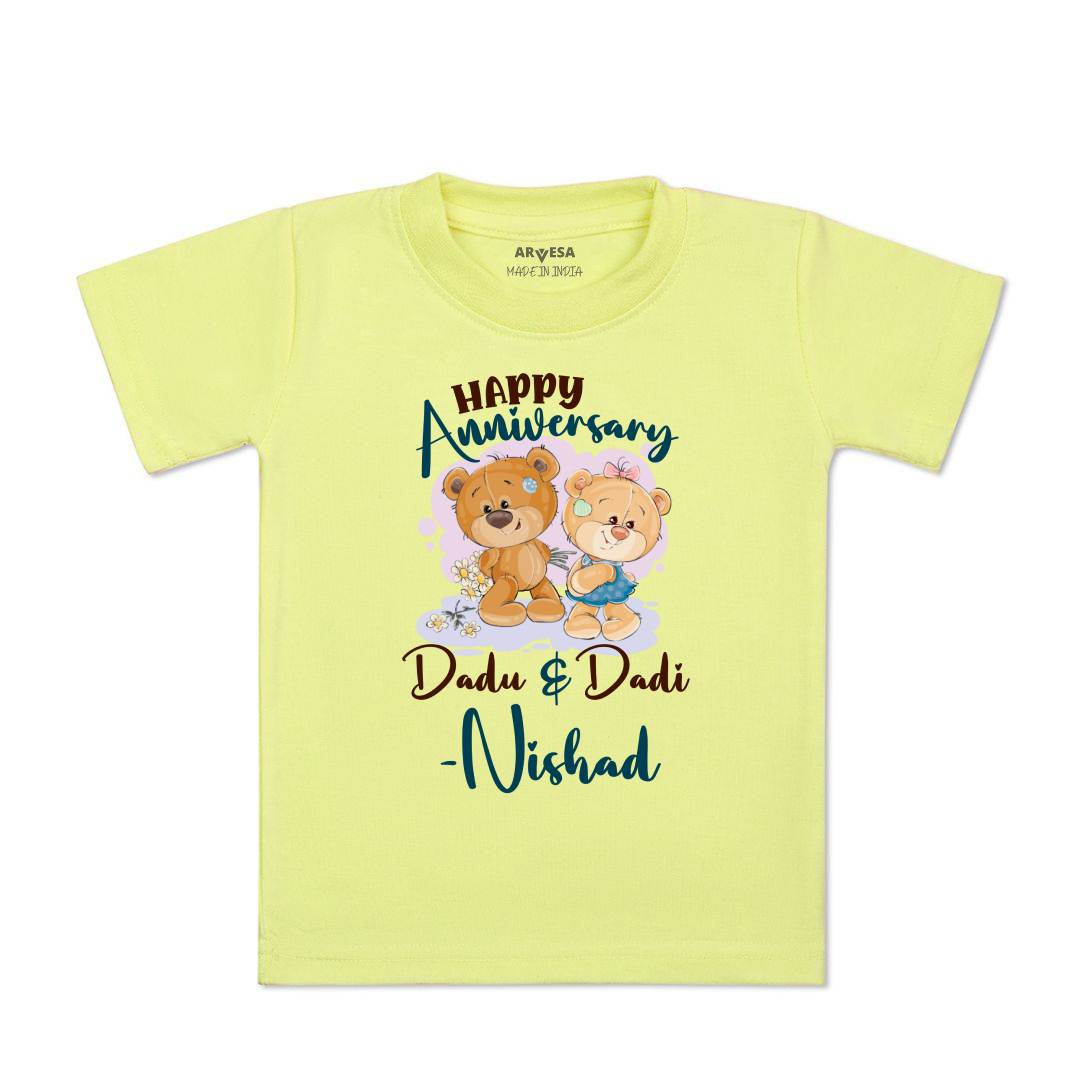 Arvesa Happy Anniversay Dadu & Dadi Baby Boy & Girl Dress