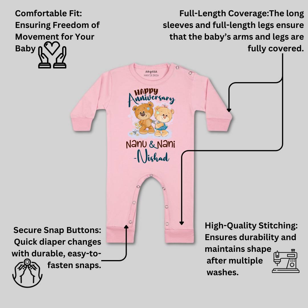 Arvesa Happy Anniversay Nanu & Nani Baby Boy & Girl Dress