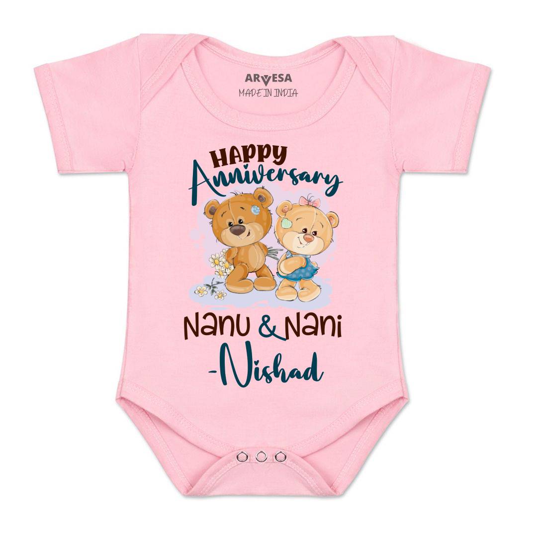 Arvesa Happy Anniversay Nanu & Nani Baby Boy & Girl Dress