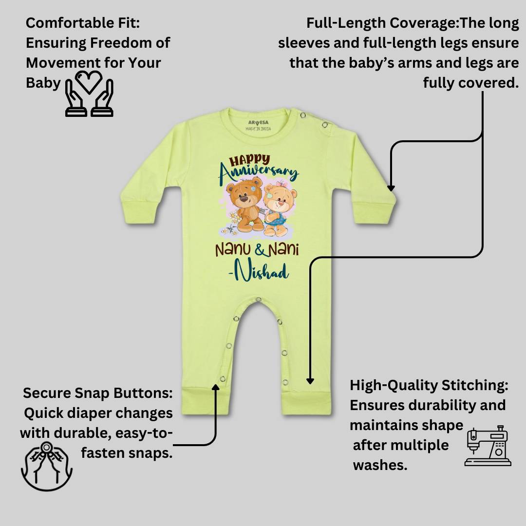 Arvesa Happy Anniversay Nanu & Nani Baby Boy & Girl Dress