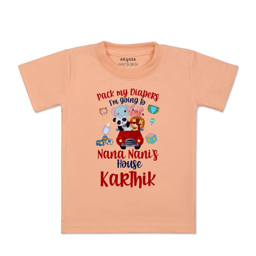 Arvesa I Am Going To Nana Nani House Baby Boy & Girl Dress