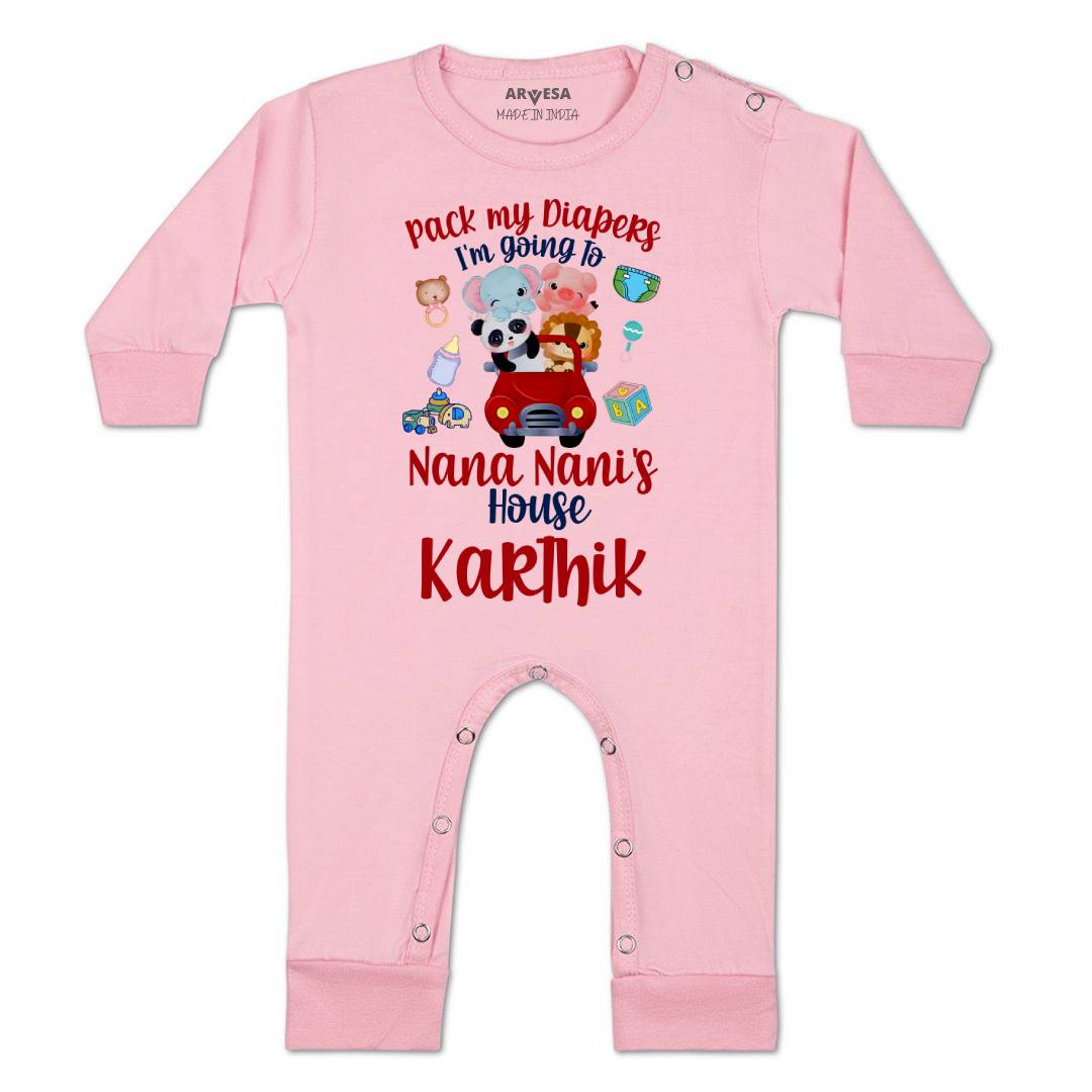 Arvesa I Am Going To Nana Nani House Baby Boy & Girl Dress