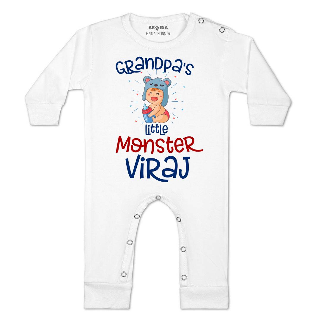 Arvesa Grandpa Little Monster Baby Boy & Girl Dress
