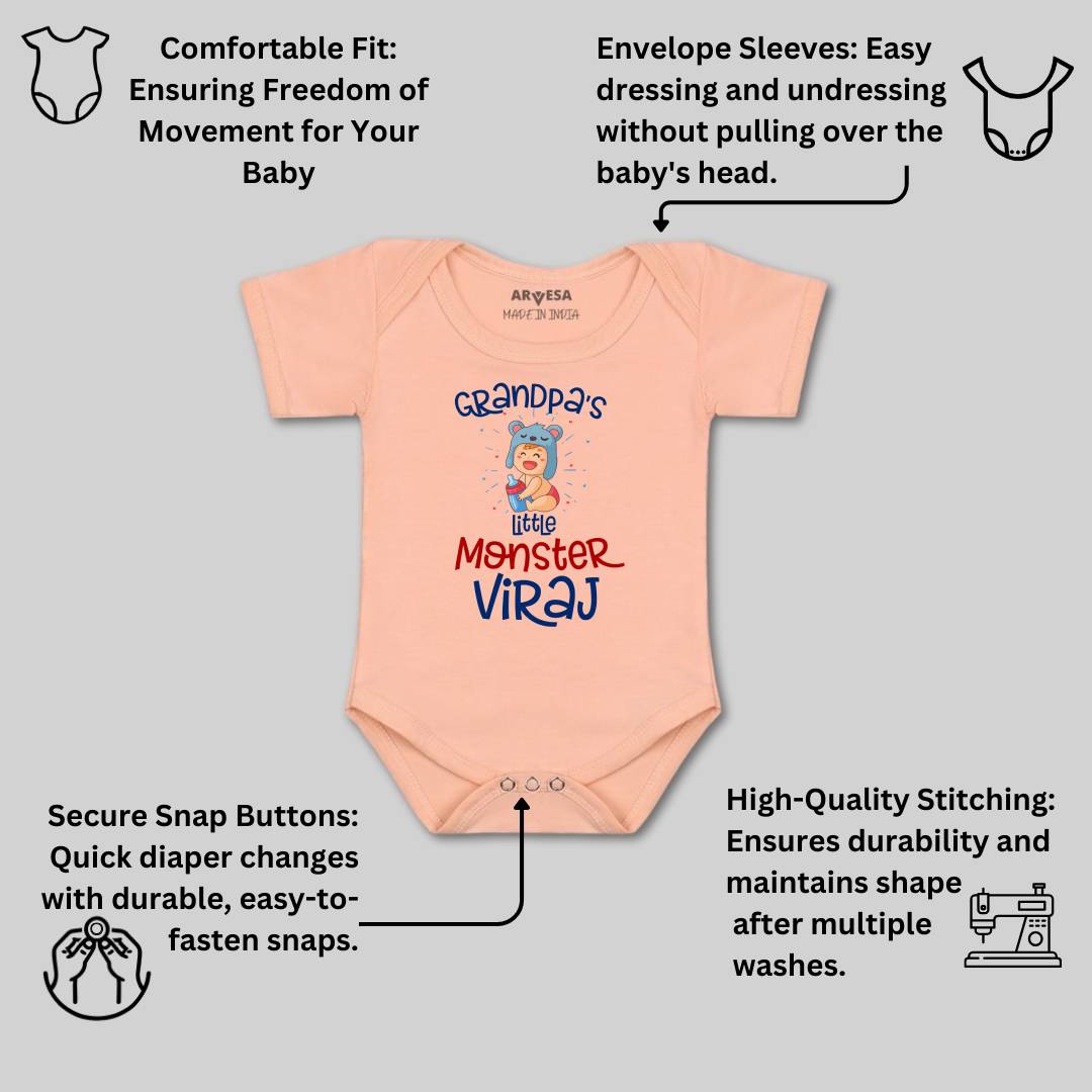 Arvesa Grandpa Little Monster Baby Boy & Girl Dress
