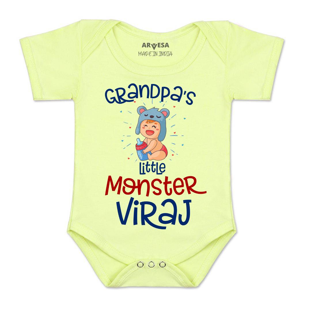 Arvesa Grandpa Little Monster Baby Boy & Girl Dress