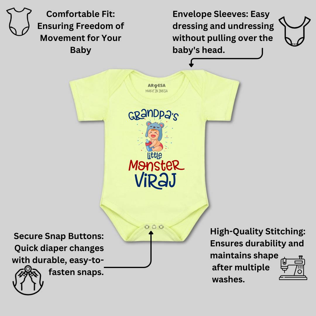 Arvesa Grandpa Little Monster Baby Boy & Girl Dress