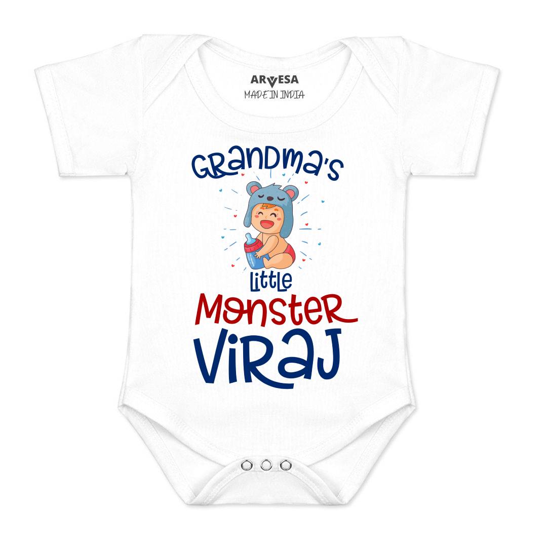 Arvesa Grandma Little Monster Baby Boy & Girl Dress