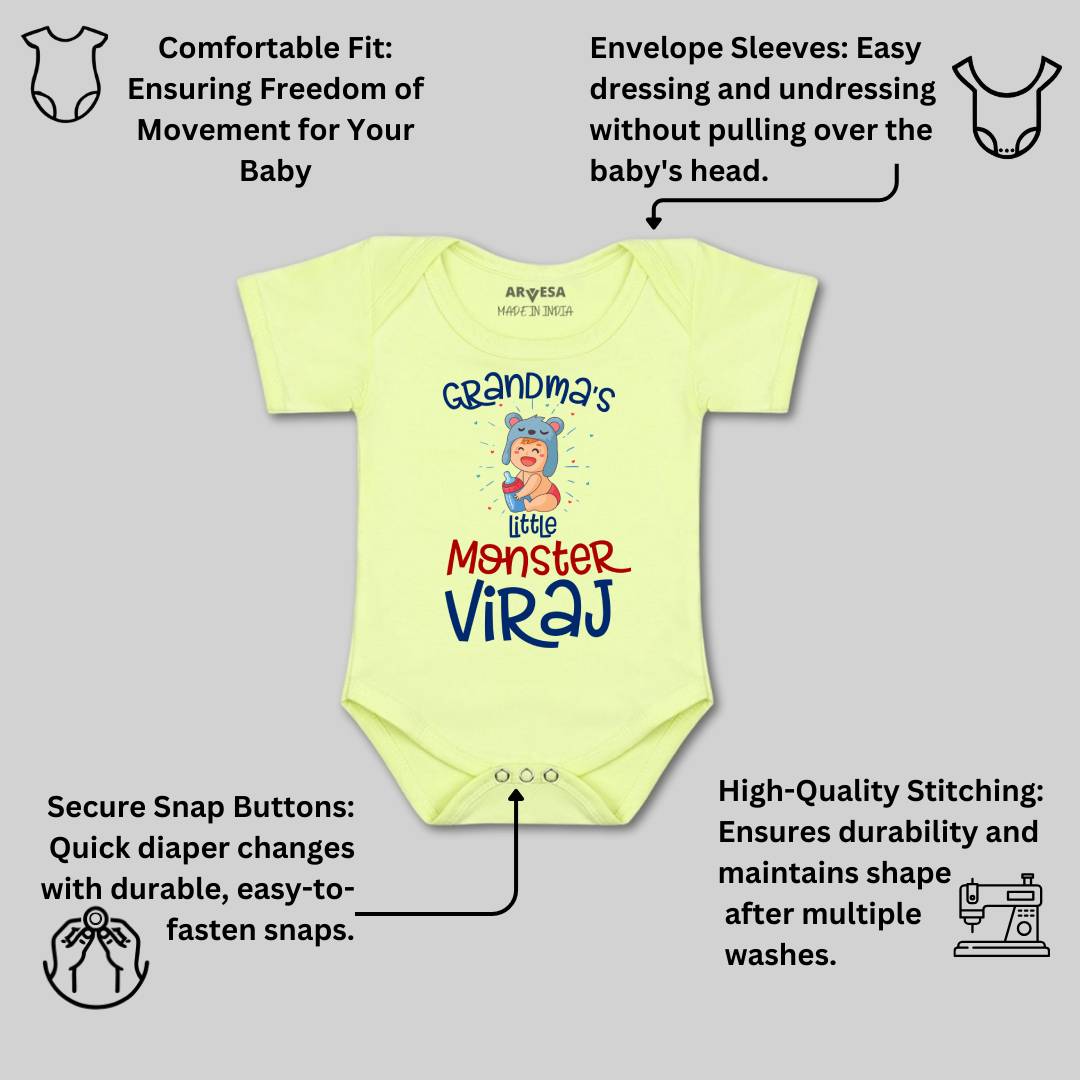 Arvesa Grandma Little Monster Baby Boy & Girl Dress