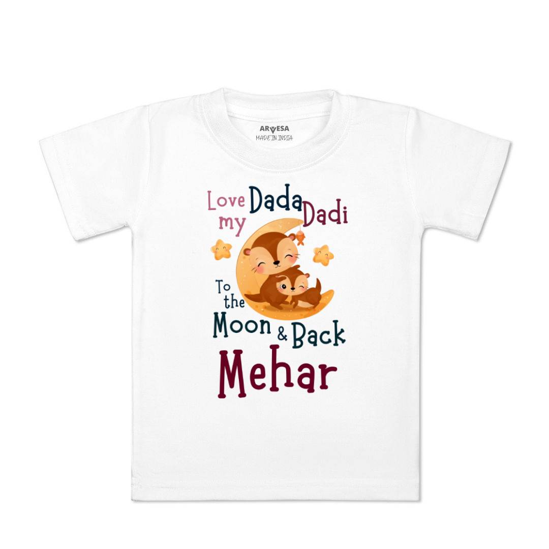 Arvesa Dada Dadi Love Moon & Back Baby Boy & Girl Dress
