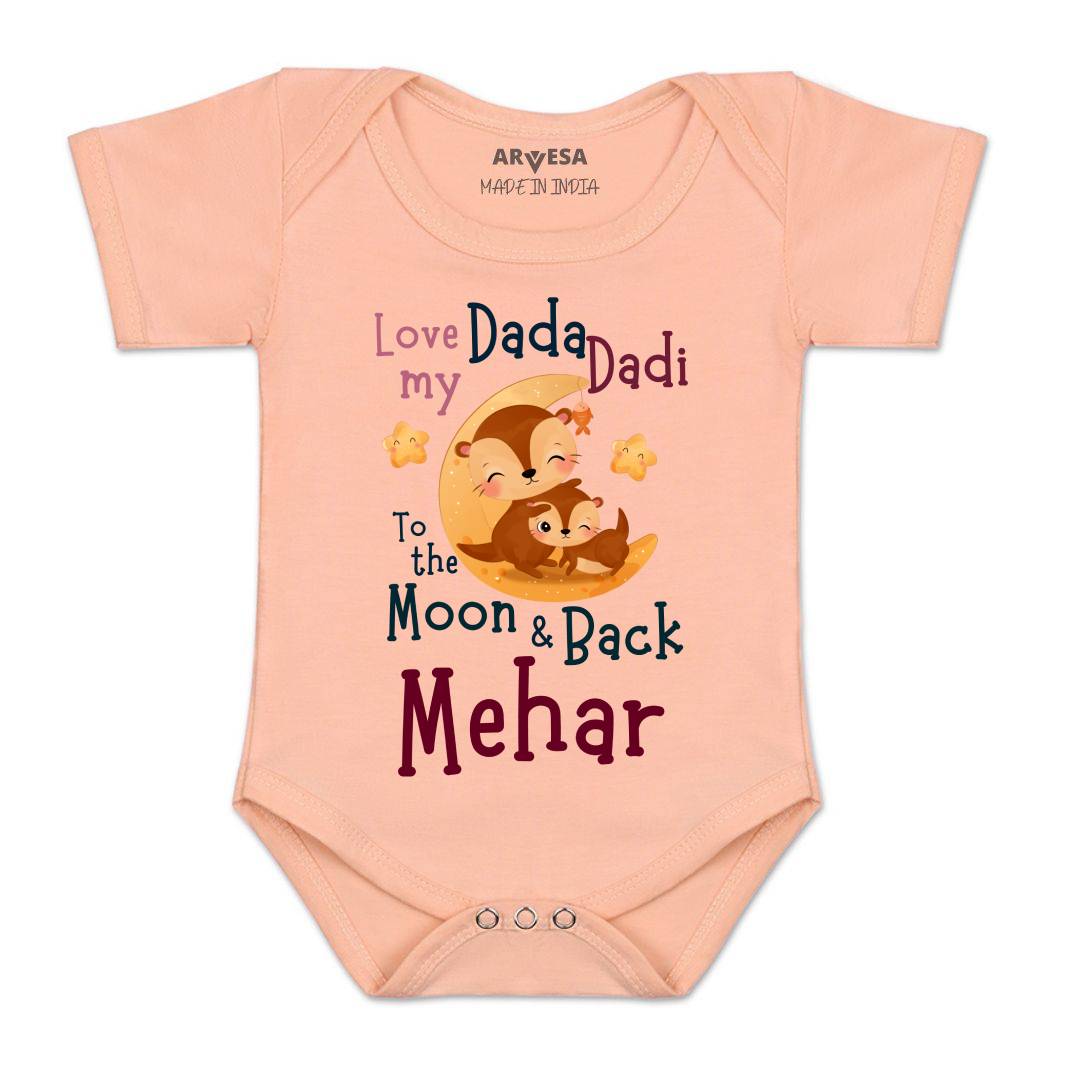 Arvesa Dada Dadi Love Moon & Back Baby Boy & Girl Dress