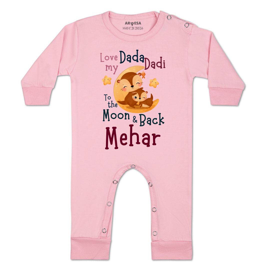 Arvesa Dada Dadi Love Moon & Back Baby Boy & Girl Dress