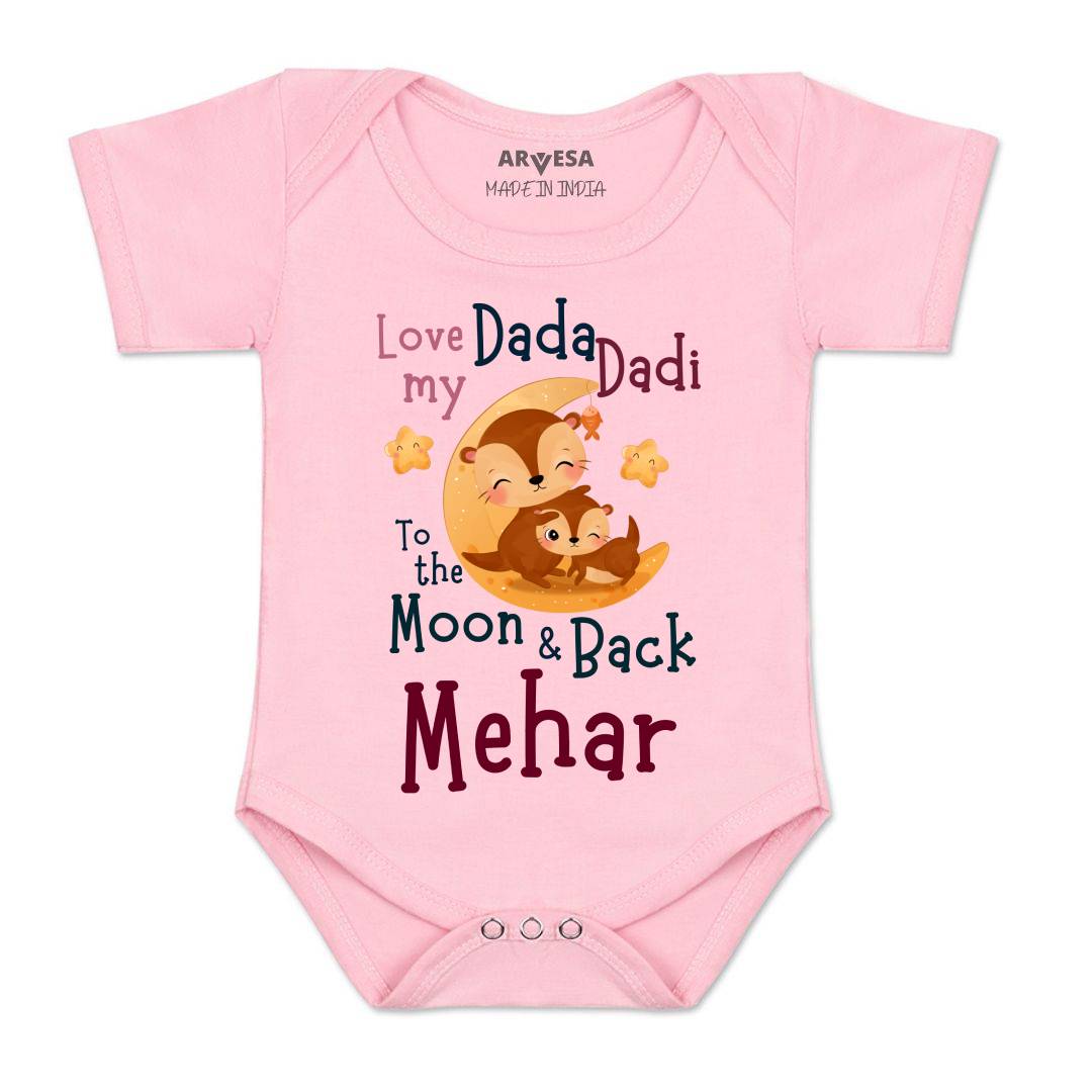 Arvesa Dada Dadi Love Moon & Back Baby Boy & Girl Dress