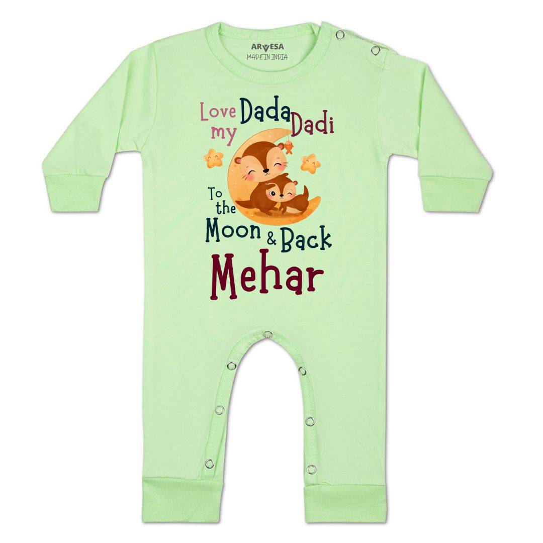 Arvesa Dada Dadi Love Moon & Back Baby Boy & Girl Dress