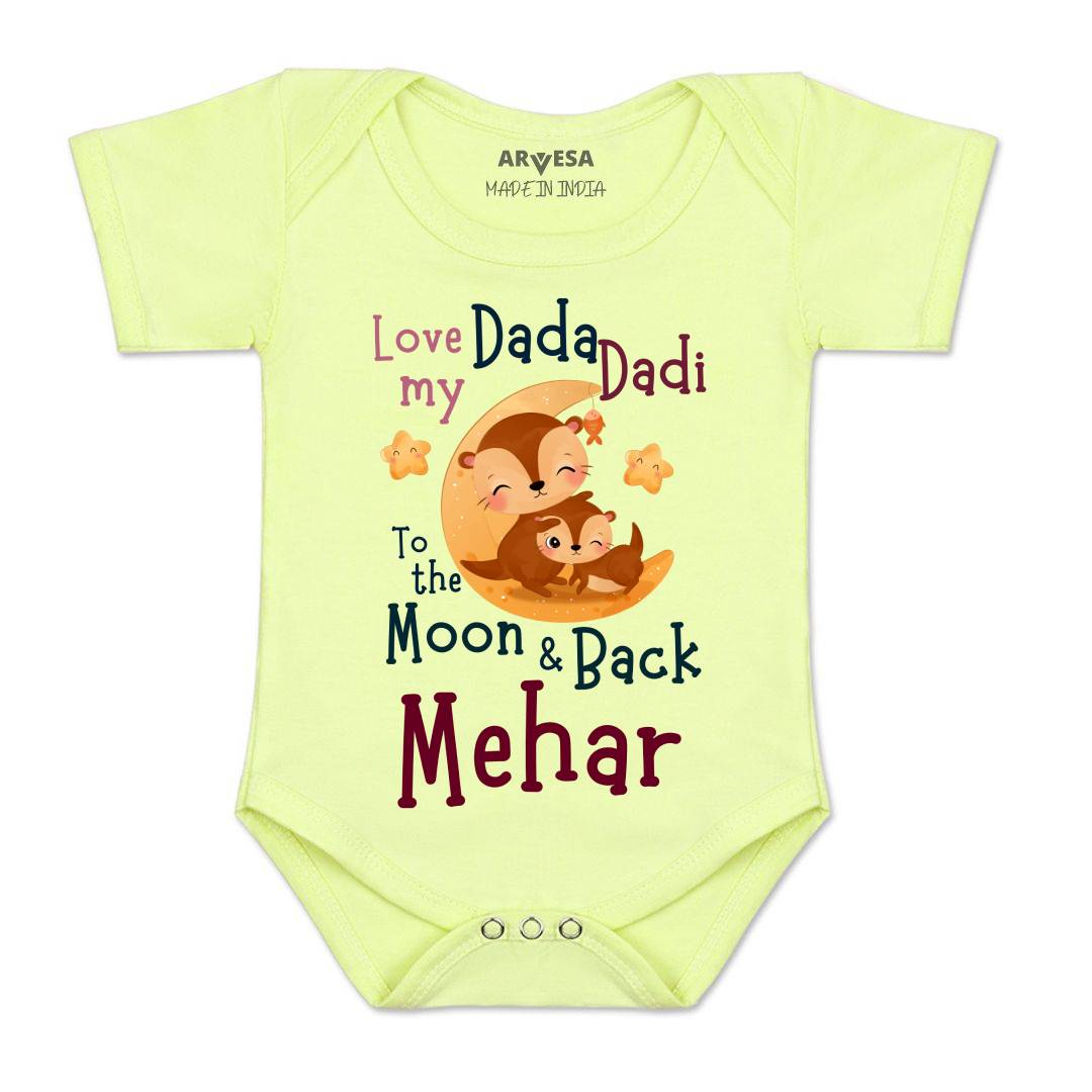 Arvesa Dada Dadi Love Moon & Back Baby Boy & Girl Dress