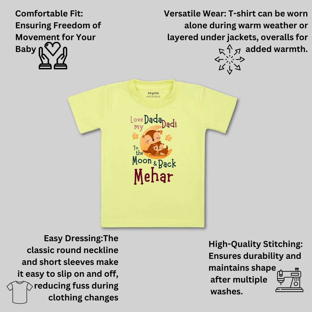 Arvesa Dada Dadi Love Moon & Back Baby Boy & Girl Dress