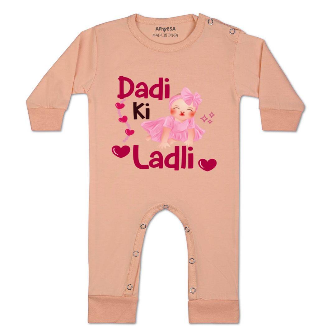 Arvesa Dadi Ki Ladli Design-1255 White 0-3 Months Jumpsuit for Baby Boy & Girl dress .