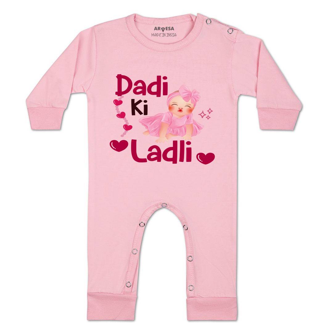 Arvesa Dadi Ki Ladli Design-1255 White 0-3 Months Jumpsuit for Baby Boy & Girl dress .