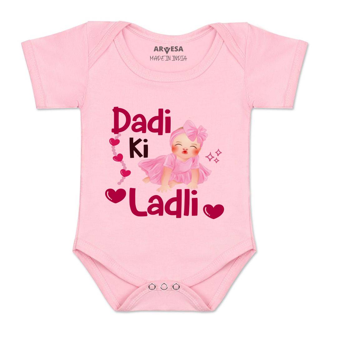 Arvesa Dadi Ki Ladli Design-1255 White 0-3 Months Jumpsuit for Baby Boy & Girl dress .