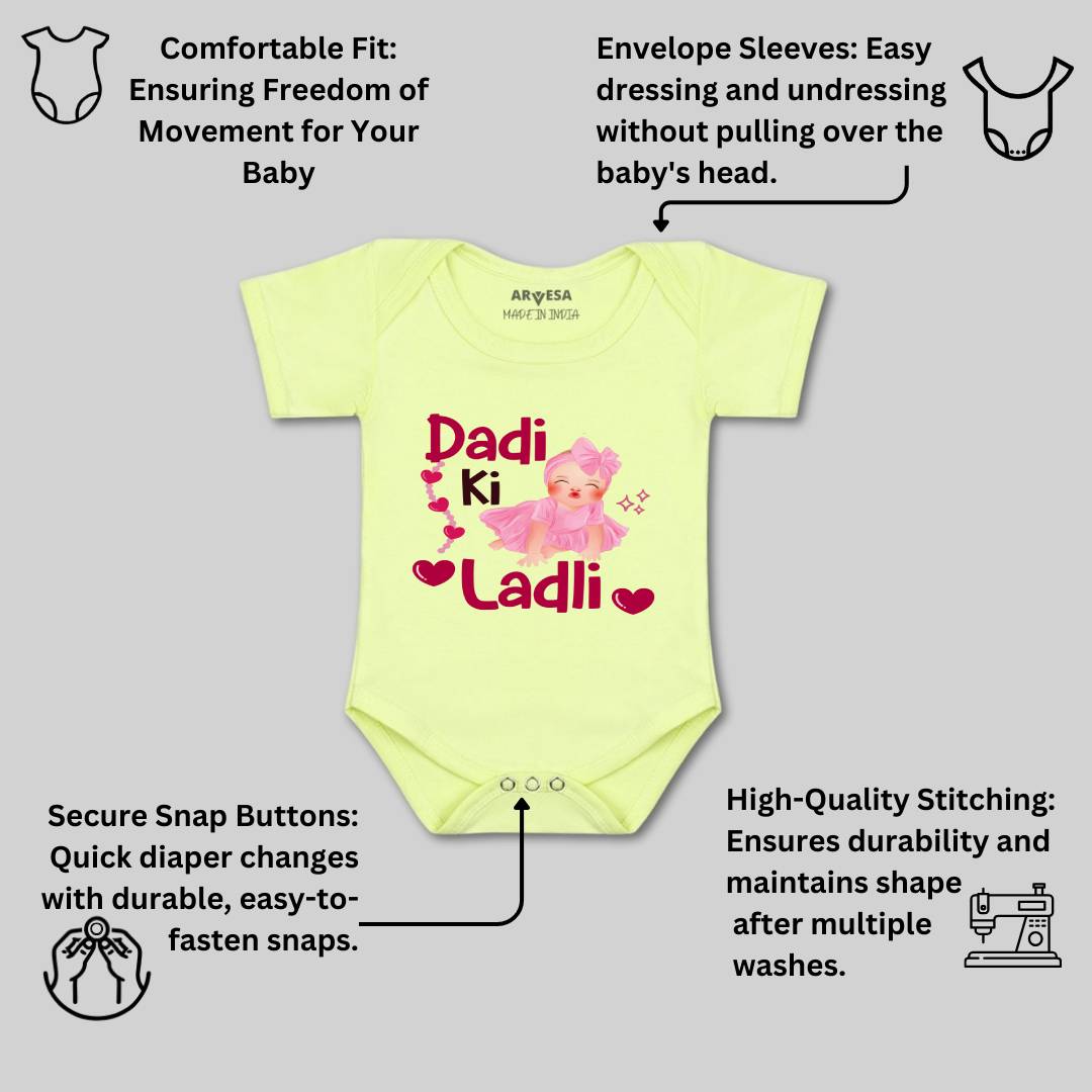 Arvesa Dadi Ki Ladli Design-1255 White 0-3 Months Jumpsuit for Baby Boy & Girl dress .